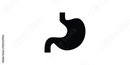 stomach icon. Simple vector icon design for medical human health.