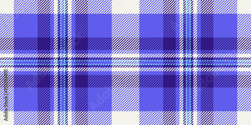 Real background pattern texture, styled vector plaid seamless. Intricate textile check tartan fabric in indigo and white colors.