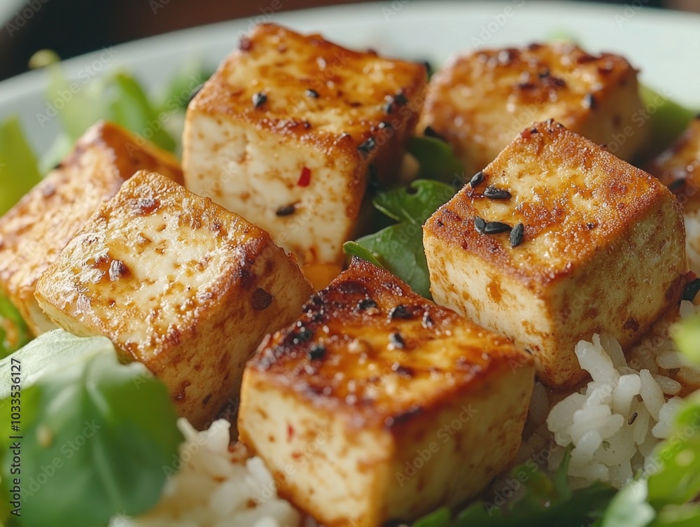 Indian Tofu Skewers with Rice Indian Tofu Skewers with Rice