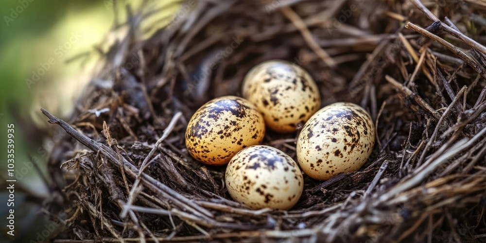 quail eggs in a nest quail eggs in a nest