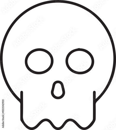 Skull icon symbol vector image illustration 