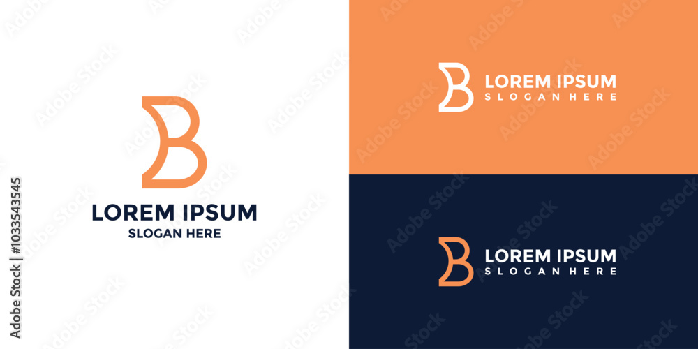 B letter logo with minimalist style B letter logo with minimalist style