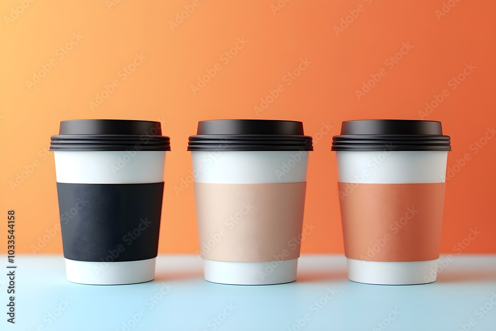 Blank coffee cup mockup where users can add their own branding or designs.