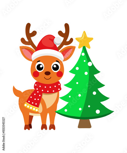 Christmas reindeer clipart