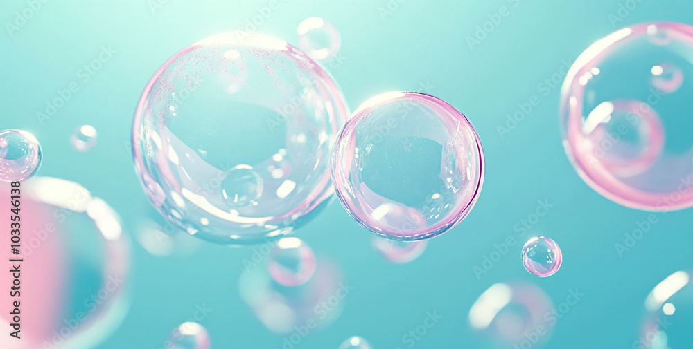 Bubbles on a blue-green background
