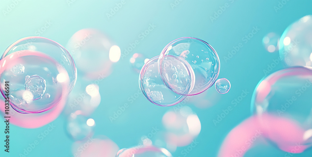 Bubbles on a blue-green background
Bubbles on a blue-green background