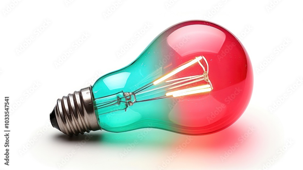 Colorful Illuminated Light Bulb Glowing with Creative Potential Symbolic Representation of Innovation Invention and Idea Colorful Illuminated Light Bulb Glowing with Creative Potential Symbolic Representation of Innovation Invention and Idea