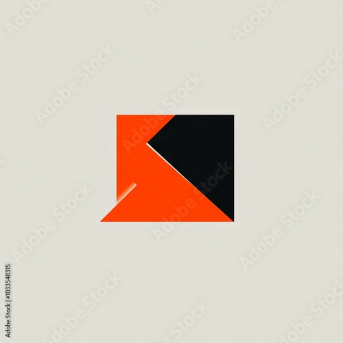 Free Download Abstract orange black logo. Minimalist geometric logo design with an orange and black color scheme, symbolizing dynamism and innovation. - GFXLoad
