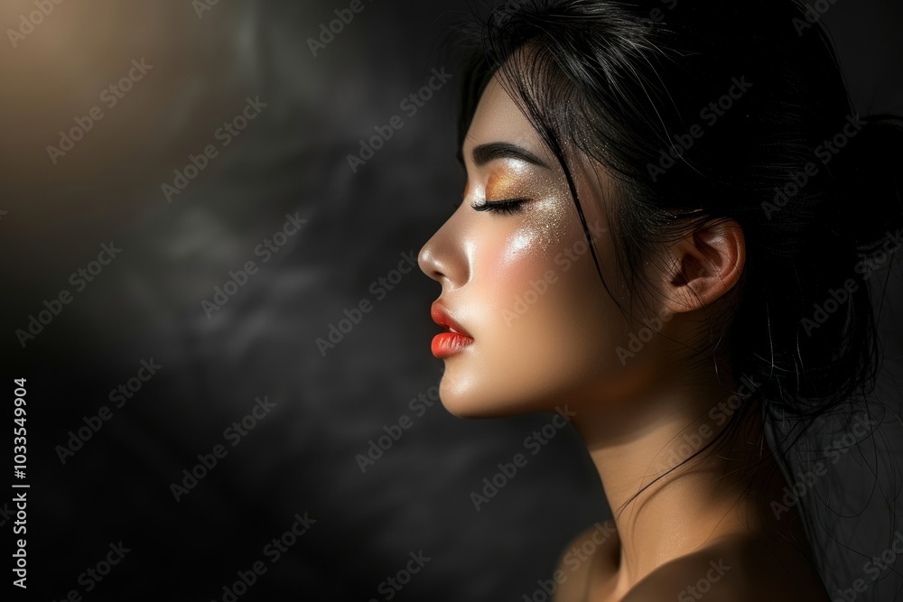 Fototapeta premium Indonesian woman south east asian portrait skin photography.