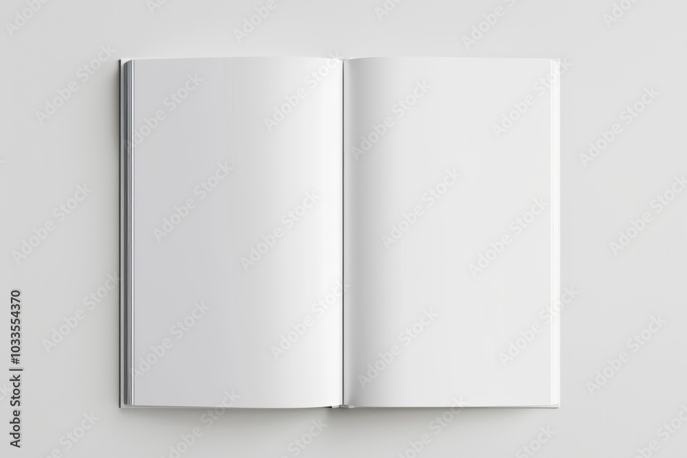 A blank, open book with clean white pages, ready for content. The minimalist design highlights the simplicity and potential for creativity. A blank, open book with clean white pages, ready for content. The minimalist design highlights the simplicity and potential for creativity.
