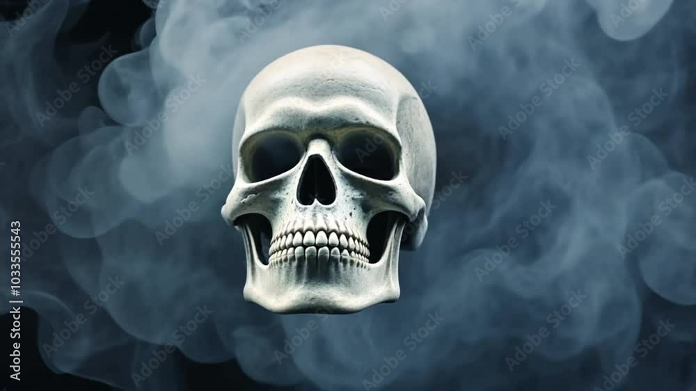 Smoke and Bones: A chillingly beautiful image of a human skull shrouded in ethereal smoke, evoking themes of mortality, mystery, and the unknown. Smoke and Bones: A chillingly beautiful image of a human skull shrouded in ethereal smoke, evoking themes of mortality, mystery, and the unknown.