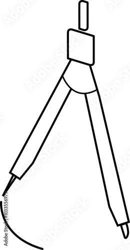 Vector illustration of the compass