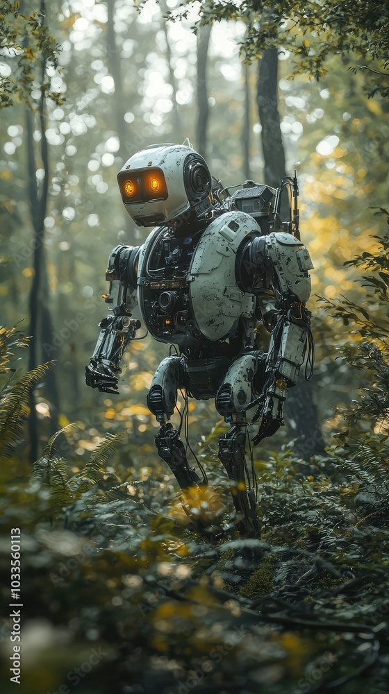 Robot Navigating Through Enchanted Forest Robot Navigating Through Enchanted Forest
