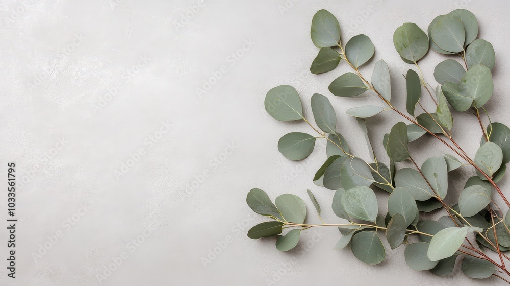 A close-up of fresh eucalyptus leaves on a textured surface, perfect for nature, wellness, and herbal-themed designs. A close-up of fresh eucalyptus leaves on a textured surface, perfect for nature, wellness, and herbal-themed designs.