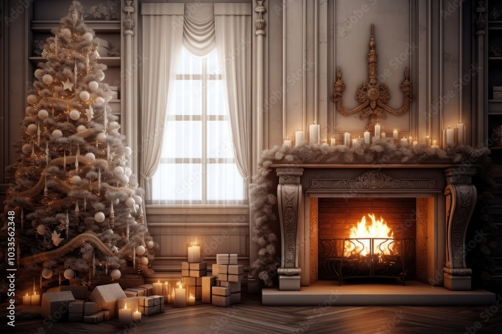 Fireplace christmas hearth candle. Fireplace christmas hearth candle.