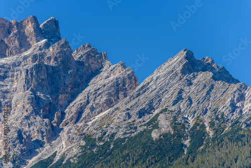 San Vito di Cadore, monte Pelmo, monte Sorapis, monte Antelao, Belluno, Veneto, Italia photo