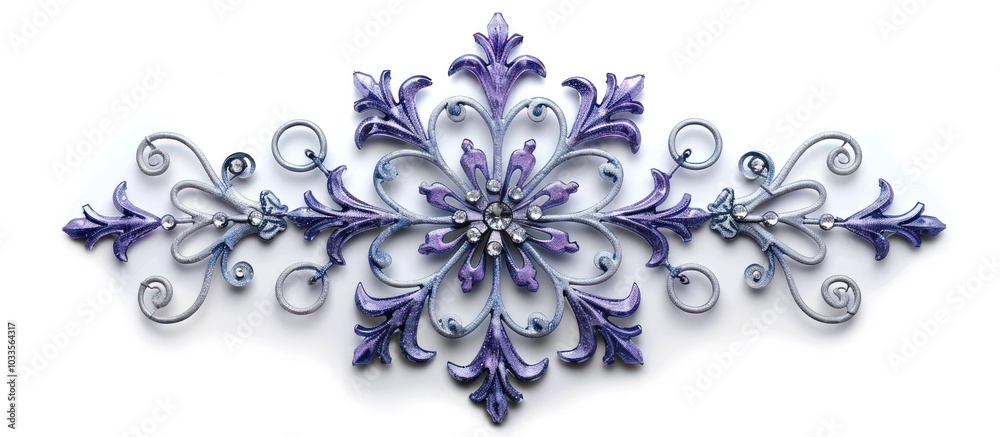 Beautifully crafted crystalline snowflake ornament with intricate lace like patterns and a shimmering frosty finish adding a touch of elegant winter inspired to holiday settings Beautifully crafted crystalline snowflake ornament with intricate lace like patterns and a shimmering frosty finish adding a touch of elegant winter inspired to holiday settings