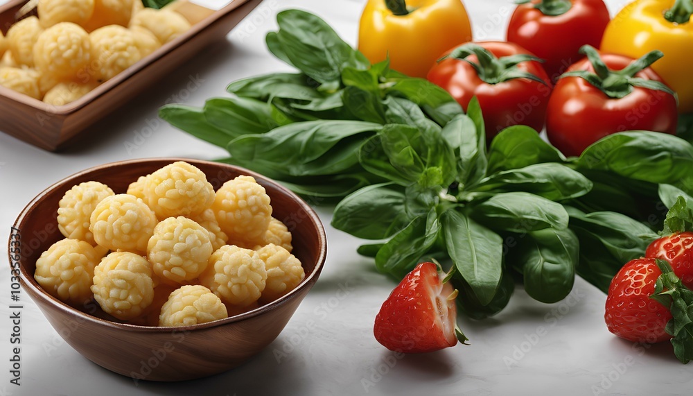 set of fruit and vegetables