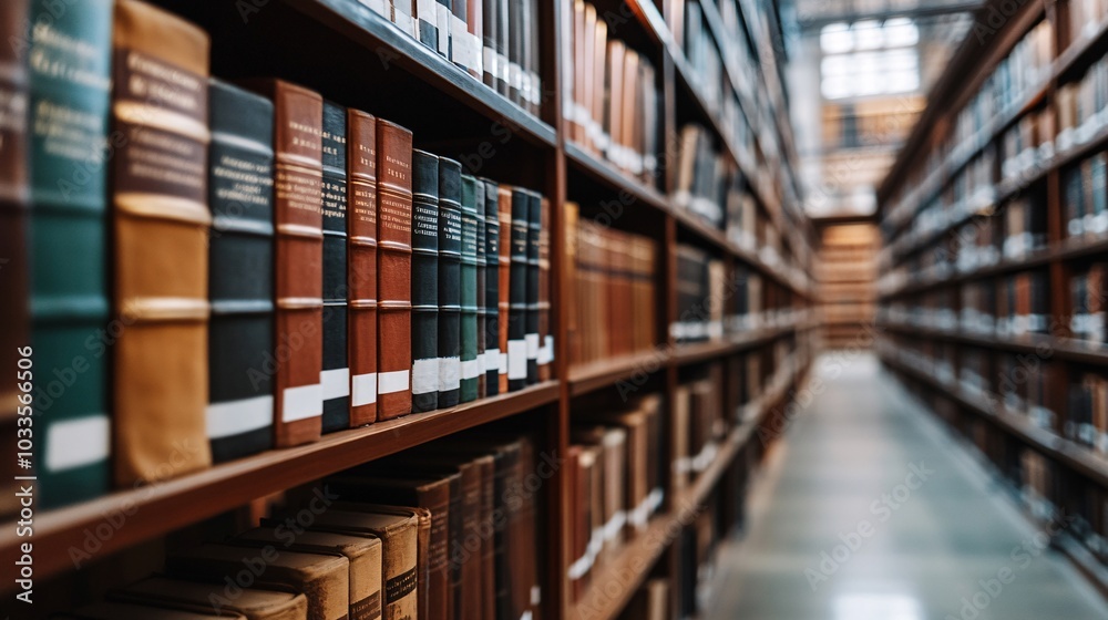 Ancient Library with Echoing Aisles of Knowledge Ancient Library with Echoing Aisles of Knowledge