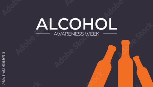 Alcohol Awareness Week is observed every year on November. Medical Healthcare Awareness concept. background, placard, banner template Vector illustration design.
