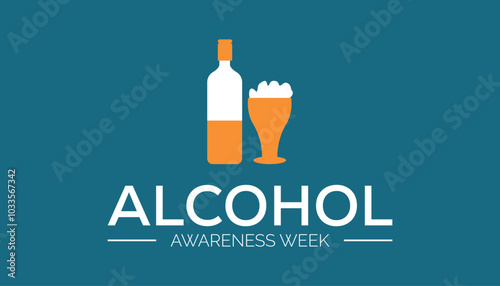 Alcohol Awareness Week is observed every year on November. Medical Healthcare Awareness concept. background, placard, banner template Vector illustration design.