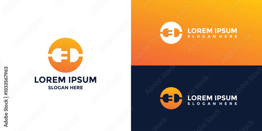 electricity logo with minimalist style electricity logo with minimalist style