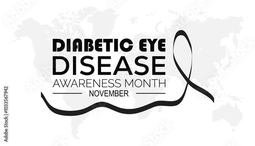 Diabetic eye disease awareness month is observed every year on November. Medical Healthcare Awareness concept. background, placard, banner template Vector illustration design.