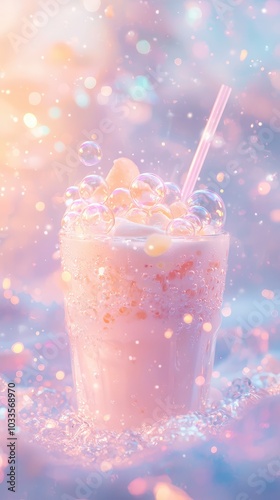 Dreamy Ethereal Background with Soft Pastel Colors