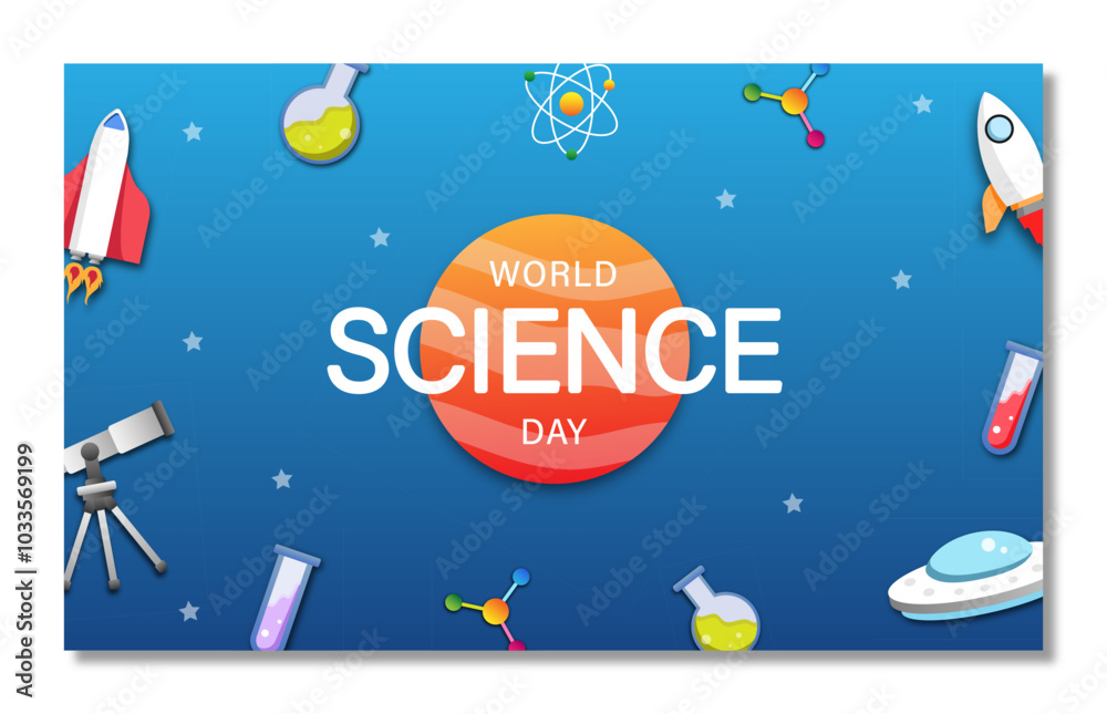 Celebrate World Science Day Background. Vector illustration Celebrate World Science Day Background. Vector illustration