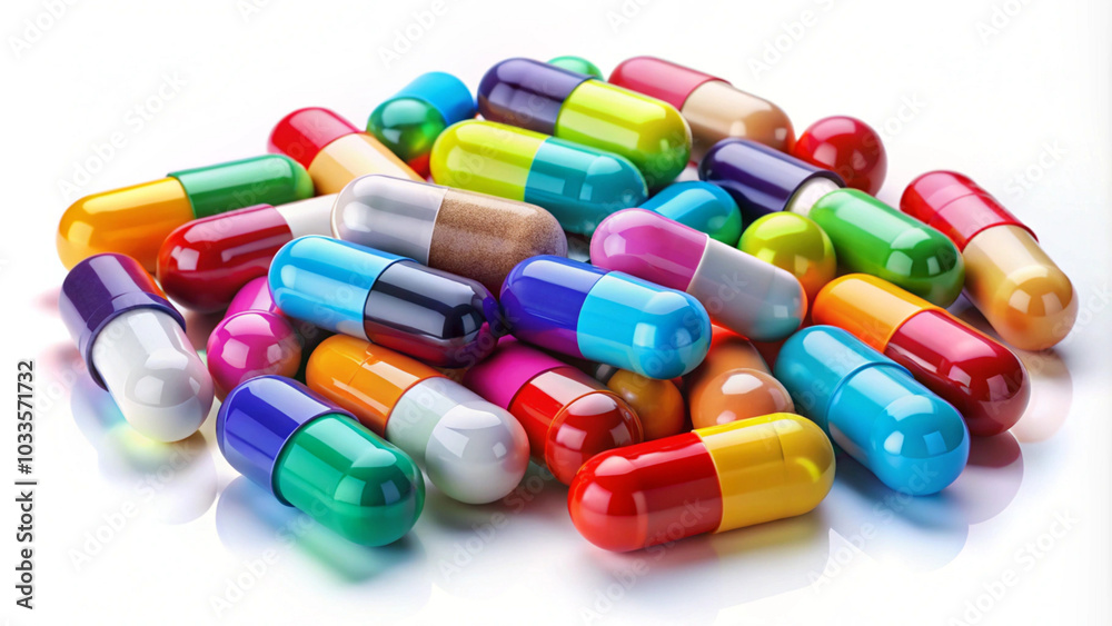 Colorful Medication Capsules on White Background
Colorful Medication Capsules on White Background