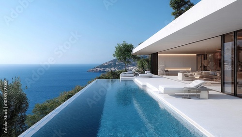 Luxury Villa with Infinity Pool Overlooking the Mediterranean Sea