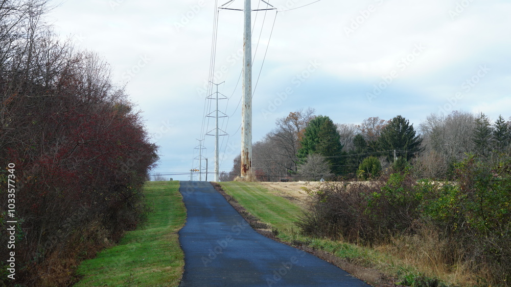 The usa countryside view surrounded by the colorful forest woods in autumn
The usa countryside view surrounded by the colorful forest woods in autumn