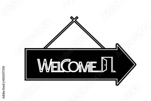 Welcome lettering text design vector isolated on white background