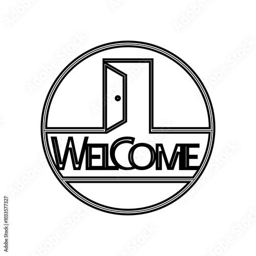 Welcome lettering text design vector isolated on white background