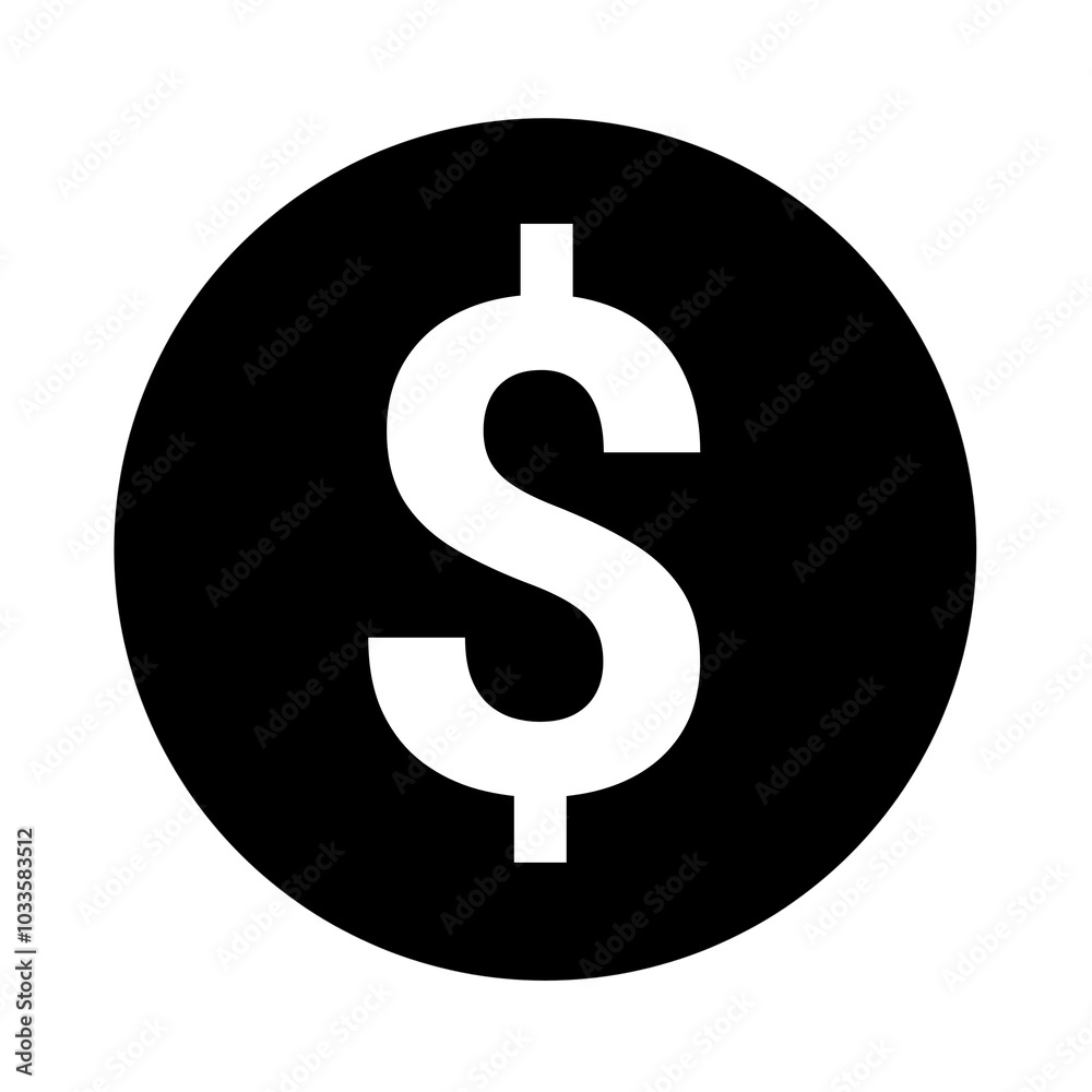 dollar icon on button, American dollar currency or dollar symbol flat icon for apps and websites dollar icon on button, American dollar currency or dollar symbol flat icon for apps and websites
