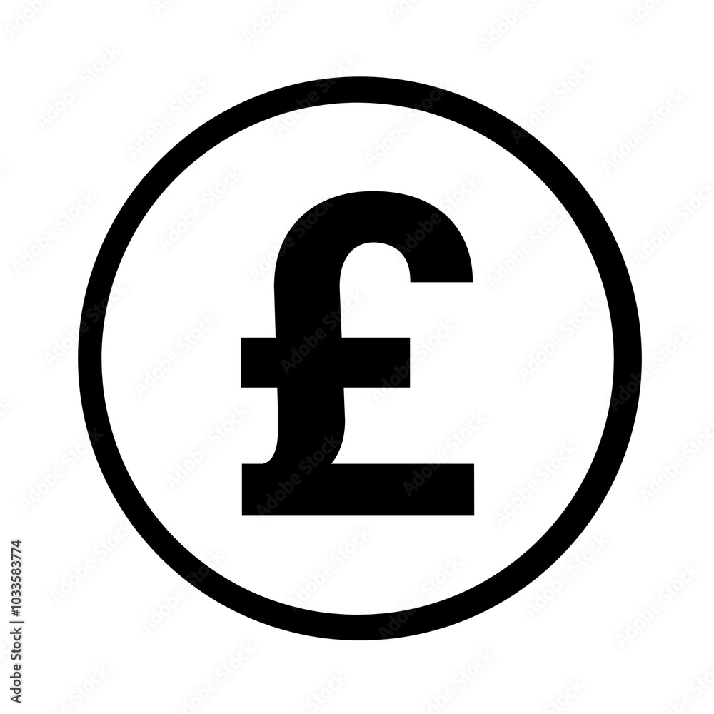 British Pound payment symbol line art icon for apps and websites British Pound payment symbol line art icon for apps and websites