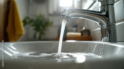 Household maintenance: unclogging a bathroom sink for efficient plumbing solutions photo