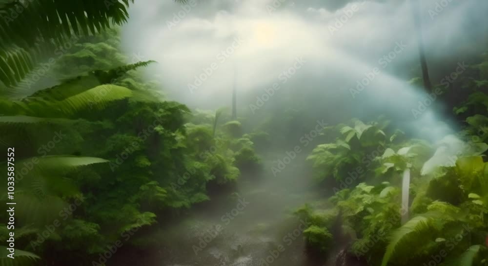 Mist Rolling Over Jungle Canopy Mist Rolling Over Jungle Canopy