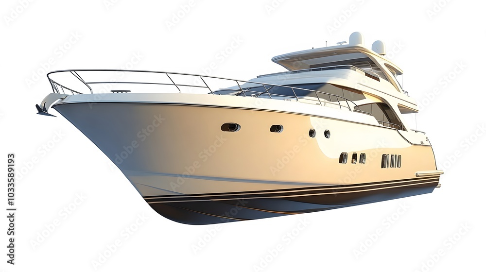 Motor boat for the rest isolated on a white background. Motor boat for the rest isolated on a white background.