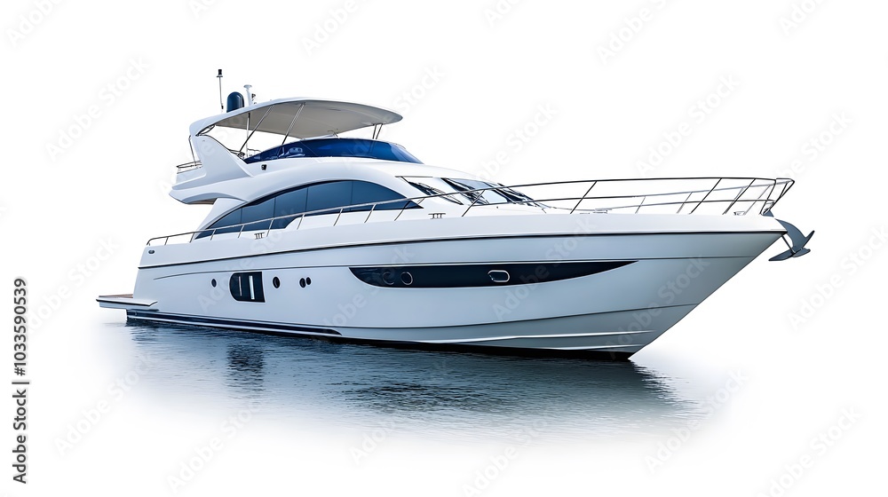 Motor boat for the rest isolated on a white background. Motor boat for the rest isolated on a white background.