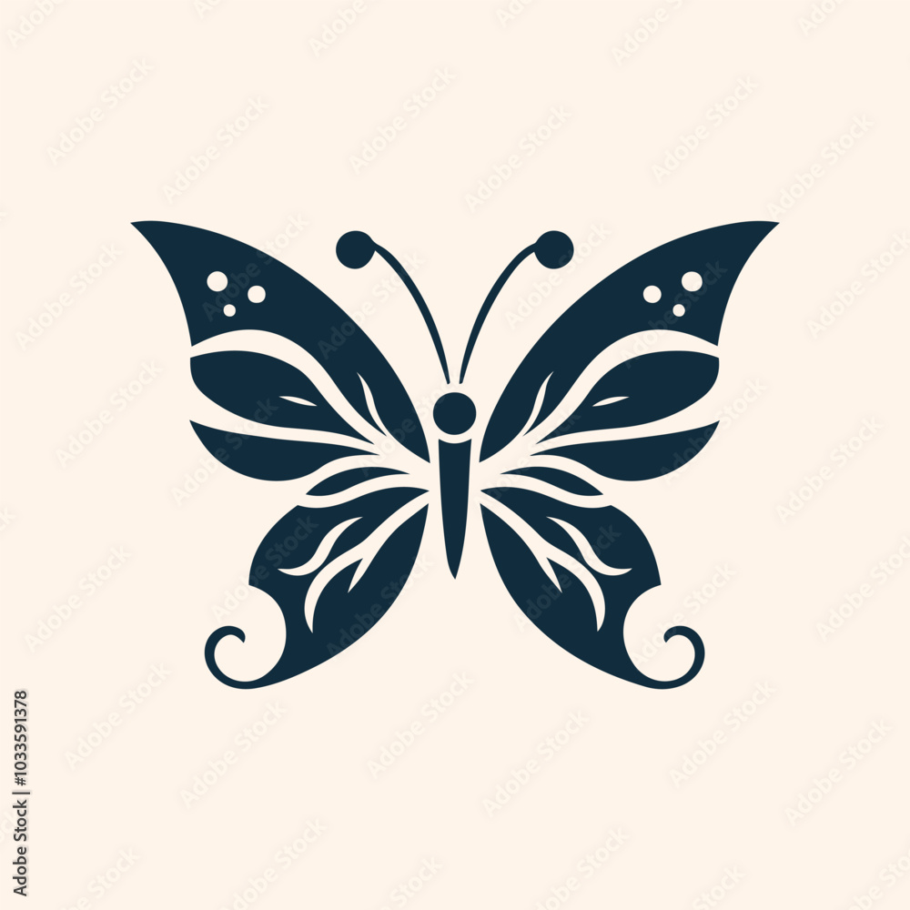 Obraz premium Butterfly logo icon vector illustration