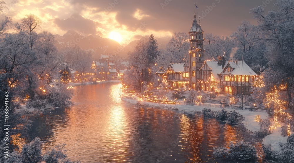 Fototapeta premium panorama of the town