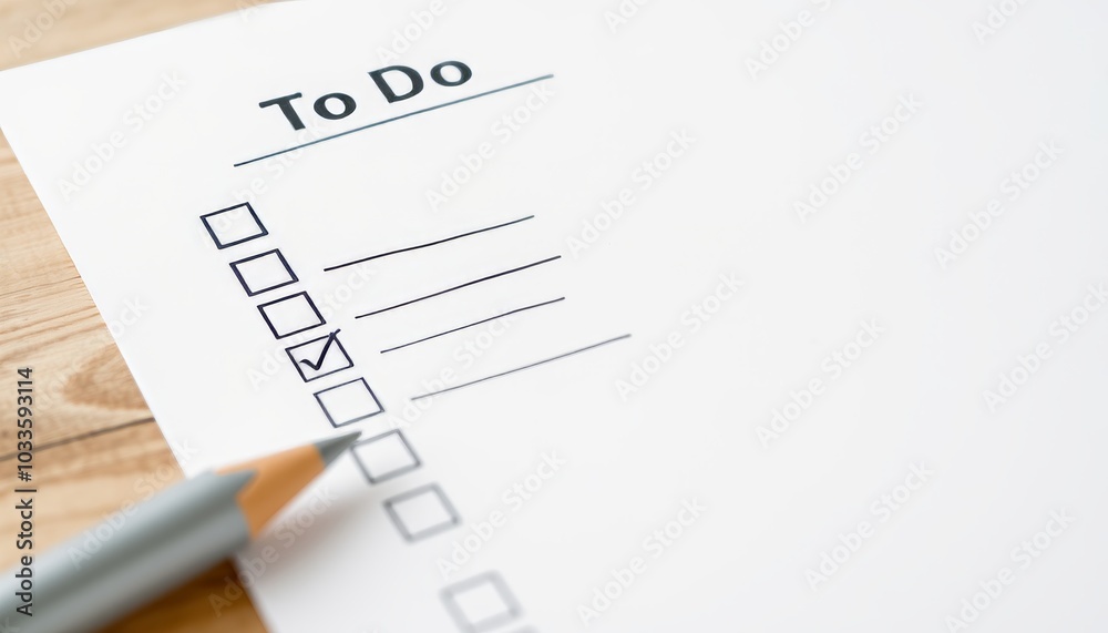 Minimalistic To Do List on Wooden Table Minimalistic To Do List on Wooden Table