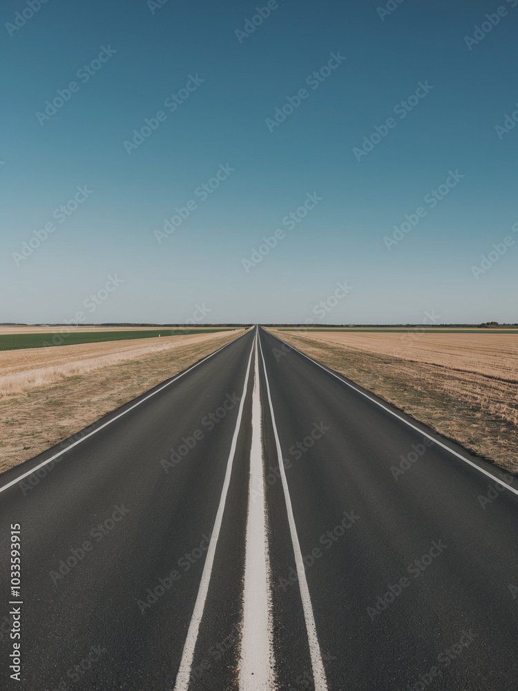 Naklejka premium The Journey to Success, Road to Achievement