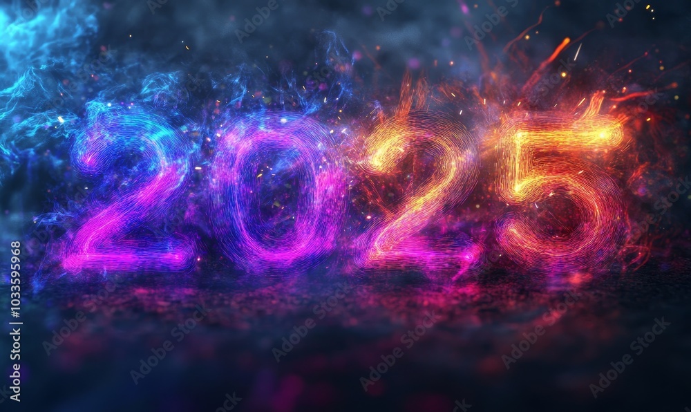 Here's a modern illustration you can use for a greeting card, banner, or poster for the new year in 2025. Here's a modern illustration you can use for a greeting card, banner, or poster for the new year in 2025.