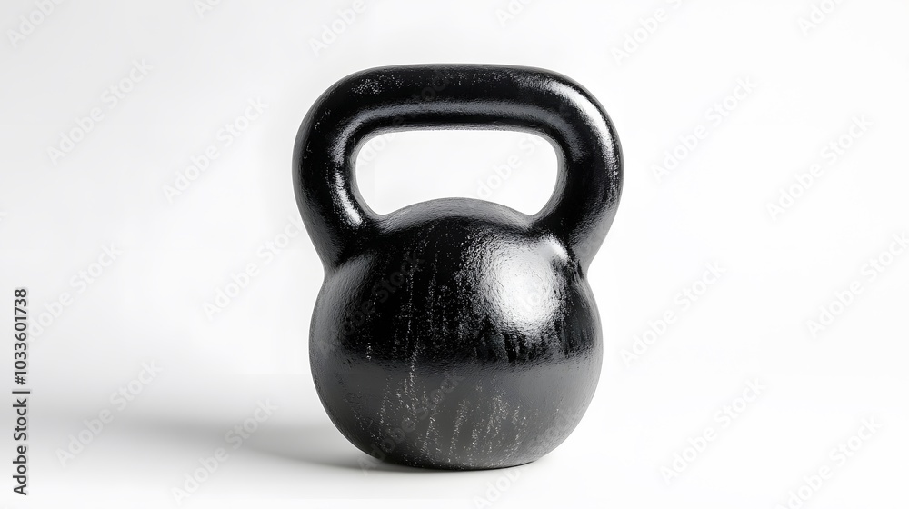 Fototapeta premium Heavy kettlebell isolated on white background. 