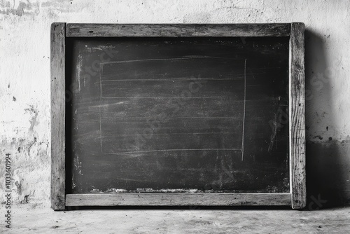 Dirty Chalkboard. Old School Blackboard Texture for Back to School Education