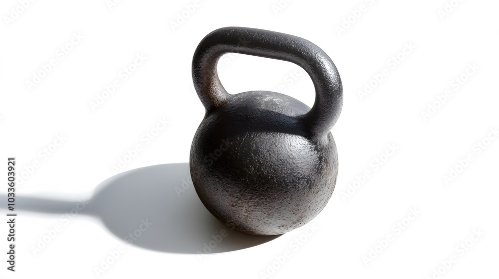 Fototapeta premium Heavy kettlebell isolated on white background. 