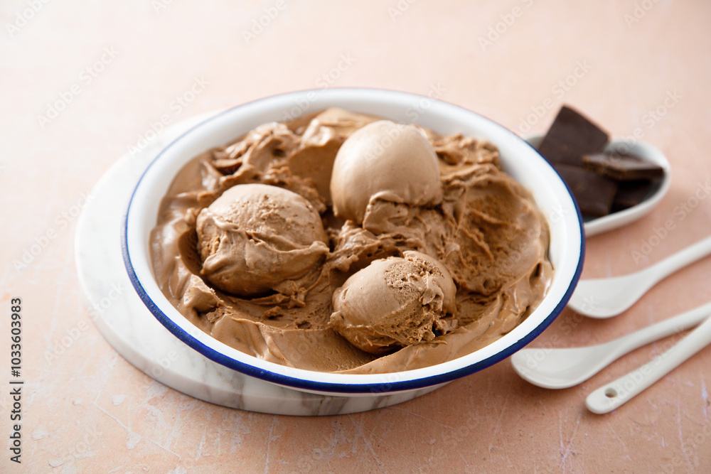 Homemade chocolate ice cream Homemade chocolate ice cream