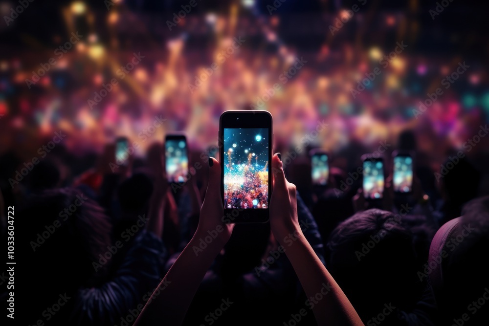 Audience holding concert light. Audience holding concert light.